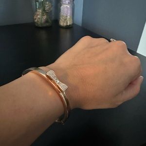 Kate Spade Rose Gold & Crystal Hinge Bracelet